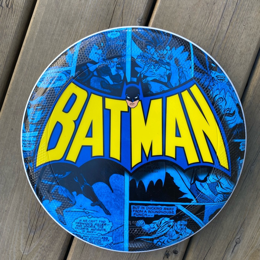 DC Comics Batman Frisbee Comic Strips Logo Blue White 10" Throne Disk